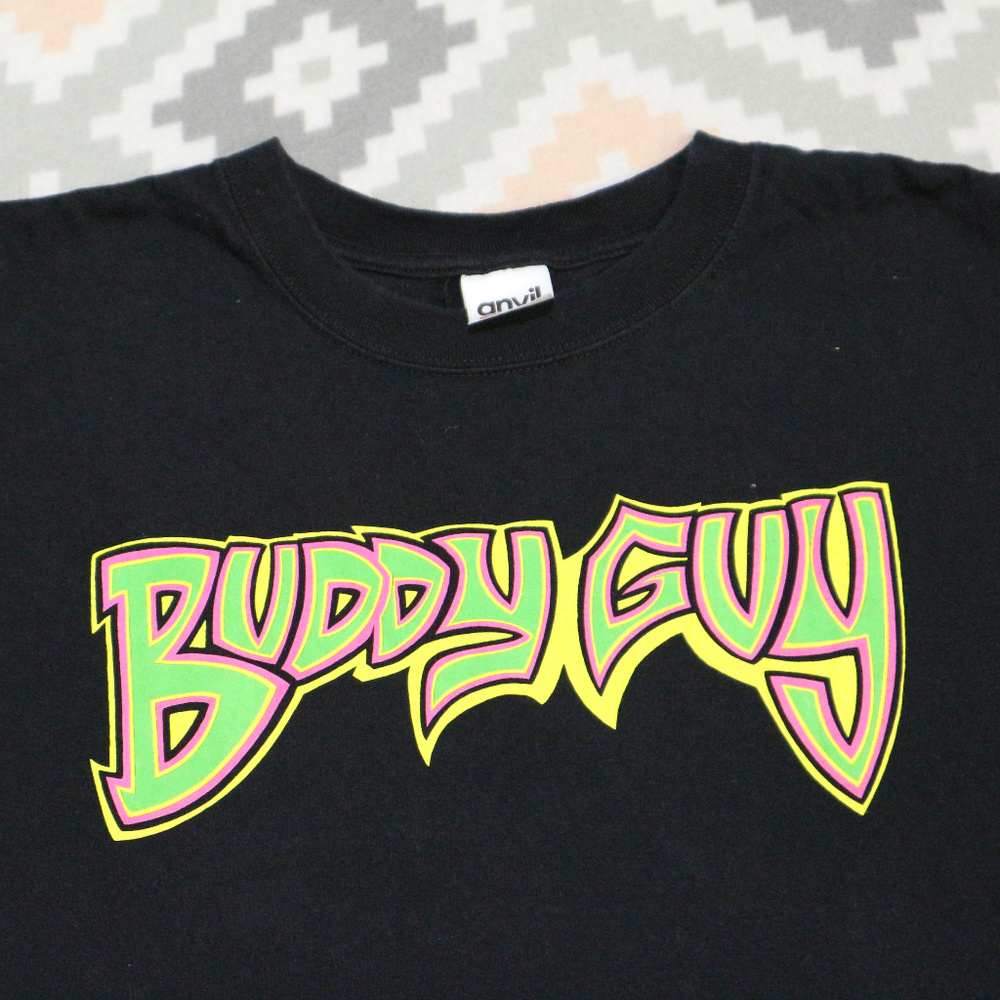 Vtg Buddy Guy "Cant Quit The Blues" Album Tee View 2